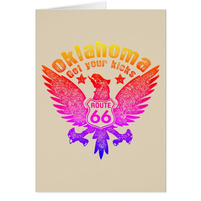 Oklahoma Get Your Kicks Route 66 met Ipanema-filte (Voorkant)