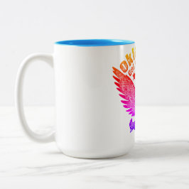 Oklahoma Get Your Kicks Rte 66 met Ipanema-filter Tweekleurige Koffiemok