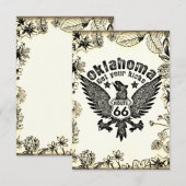 Oklahoma Get Your Kicks Sepia Filter Aankondiging (Voorkant / Achterkant)