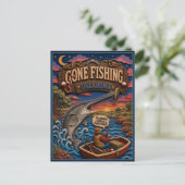 Oklahoma Gone Fishing Lake Steur Briefkaart (Staand voorkant)