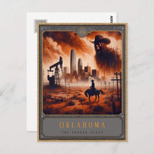 Oklahoma | Gotische kunst Briefkaart (Voorkant / Achterkant)