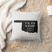 Oklahoma GPS-coördinaten met Hart Kussen (Deken)