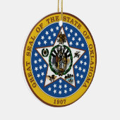 Oklahoma Great Seal Keramisch Ornament (Rechts)