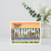 Oklahoma-groetings uit de Verenigde Staten Briefkaart (Staand voorkant)