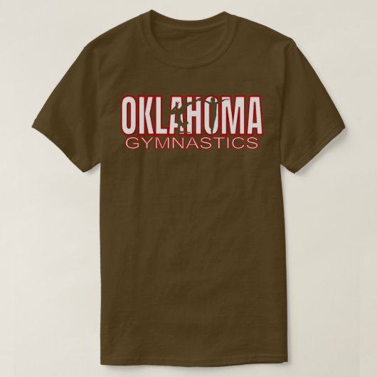 Oklahoma Gymnastiek Competitie Gymnast Tumbling T-shirt (Design voorkant)