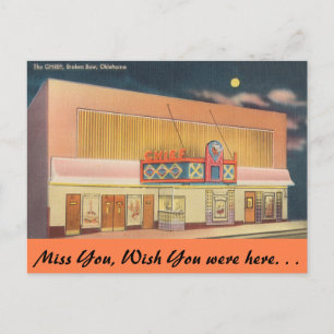 Oklahoma, het hoofdtheater, de Broken Bow Briefkaart