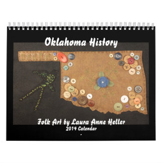 Oklahoma History Folk Art van Laura Anne Heller Kalender