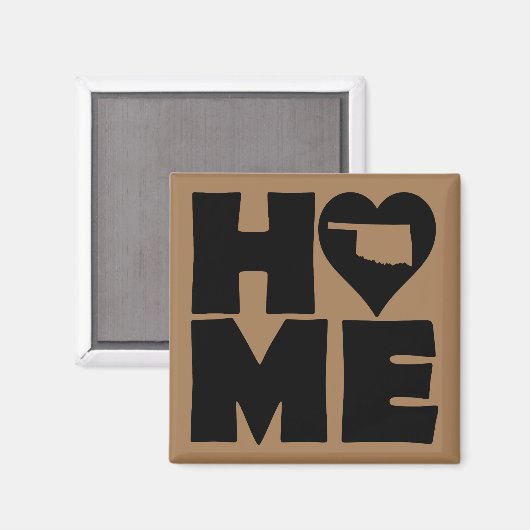 Oklahoma Home Heart State Fridge Magnet (Voorkant / Achterkant)