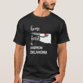 Oklahoma Home is waar het hart ligt in Harmon Coun T-shirt (Voorkant)