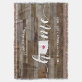 Oklahoma Home State Personalized Wood Look Deken (Voorkant Verticaal)