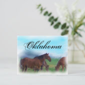 Oklahoma horses briefkaart (Staand voorkant)