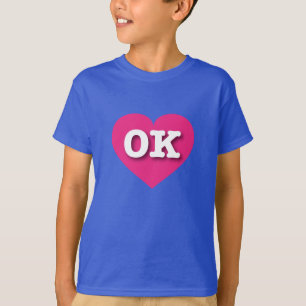 Oklahoma Hot Pink Heart - Ik hou van OK T-shirt