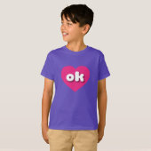 Oklahoma hot roze hart - ik hou van ok t-shirt (Voorkant volledig)