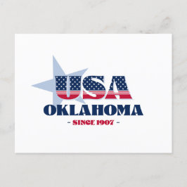 Oklahoma in rood, wit en blauw Briefkaart
