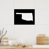 Oklahoma in wit en zwart poster (Keuken)
