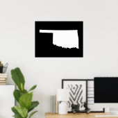 Oklahoma in wit en zwart poster (Thuiskantoor)