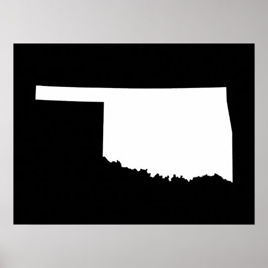 Oklahoma in wit en zwart poster (Voorkant)