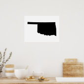 Oklahoma in zwart en wit poster (Keuken)