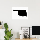 Oklahoma in zwart en wit poster (Thuiskantoor)