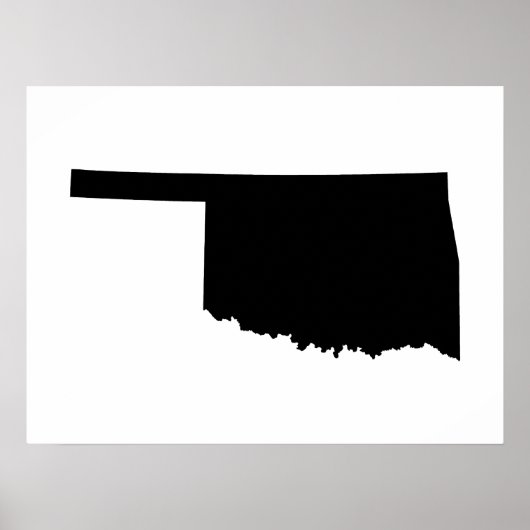 Oklahoma in zwart en wit poster (Voorkant)
