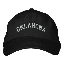 Oklahoma Ingeborduurd instelbaar Pet zwart
