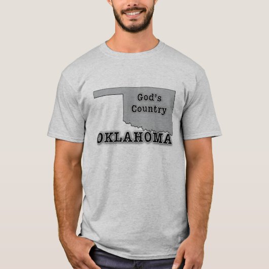Oklahoma is GOD'S LAND T-shirt (Voorkant)