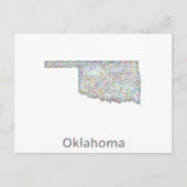 Oklahoma-kaart Briefkaart (Voorkant)
