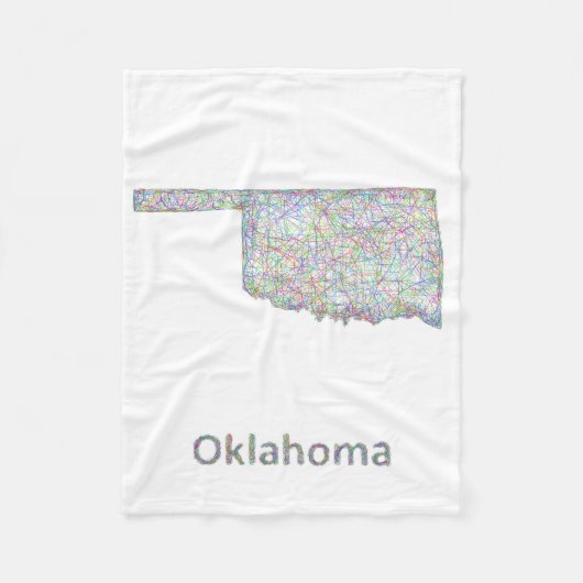 Oklahoma-kaart Fleece Deken (Voorkant)