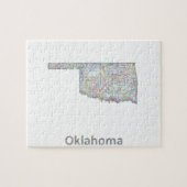 Oklahoma-kaart Legpuzzel (Horizontaal)