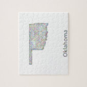 Oklahoma-kaart Legpuzzel (Verticaal)