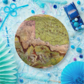 Oklahoma  kaart met foto's uit India Papieren Bordje (Feest)