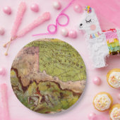 Oklahoma  kaart met foto's uit India Papieren Bordje (Feest)