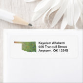 Oklahoma Kaart Retouradres Label (Insitu)