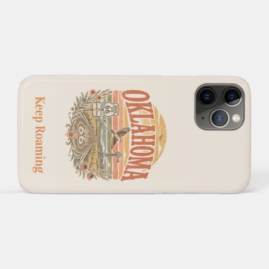 Oklahoma Keep Roaming Route 66 Tech Case-Mate iPhone Case (Achterkant (horizontaal))