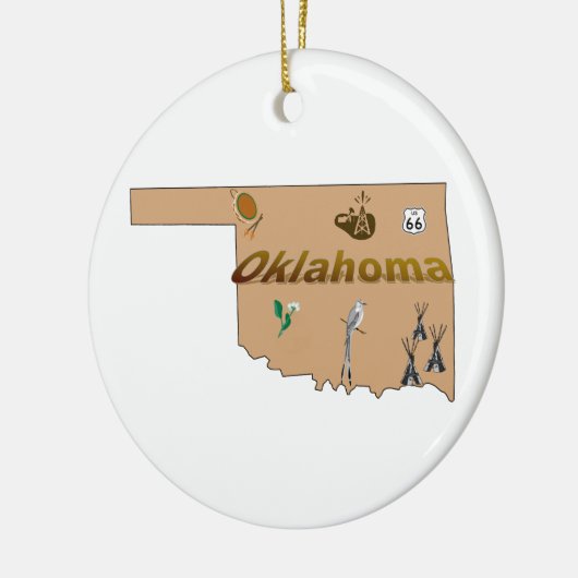 Oklahoma kerstboomversiering keramisch ornament (Links)