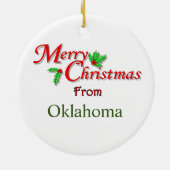 Oklahoma kerstboomversiering keramisch ornament (Achterkant)