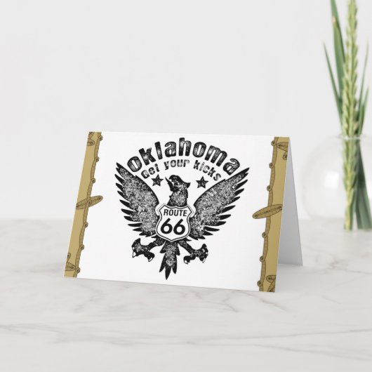 Oklahoma kom je kicks bedankkaart (Voorkant)