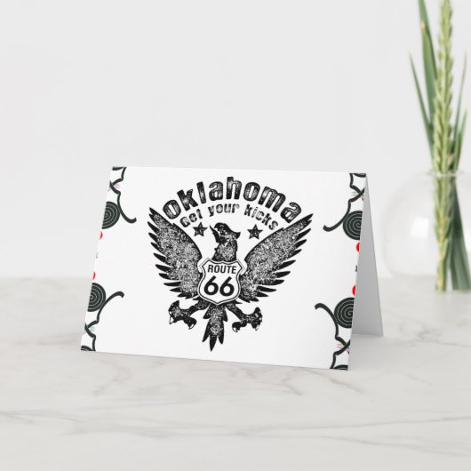 Oklahoma kom je kicks bedankkaart (Voorkant)
