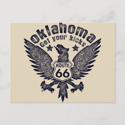 Oklahoma krijgt je icks route 66 briefkaart (Voorkant)
