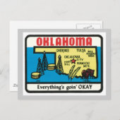 Oklahoma  label briefkaart (Voorkant / Achterkant)