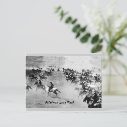 Oklahoma Land Rush Briefkaart (Staand voorkant)