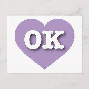 Oklahoma Lavender Heart - Ik hou van OK Briefkaart