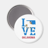 Oklahoma Love USA State Magneet (Voorkant / Achterkant)
