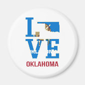 Oklahoma Love USA State Magneet (Voorkant)