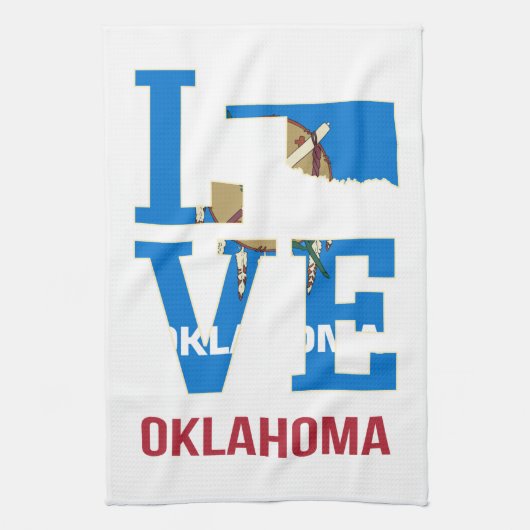 Oklahoma Love USA State Theedoek (Verticaal)