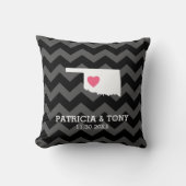 Oklahoma Map Home State Love met optioneel hart Kussen (Voorkant)