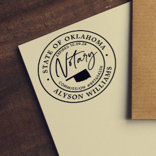 Oklahoma modern Notarisch publiek Zelfinktende Stempel
