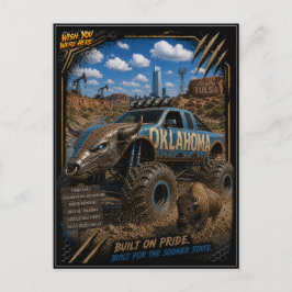 Oklahoma Monster Truck Off Road Kunst Briefkaart