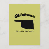 Oklahoma Motto - We zijn in orde, je bent niet Briefkaart (Voorkant)