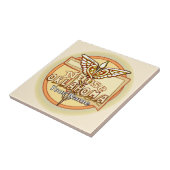 Oklahoma Nurse Caduceus Tile Tegeltje (Zijkant)
